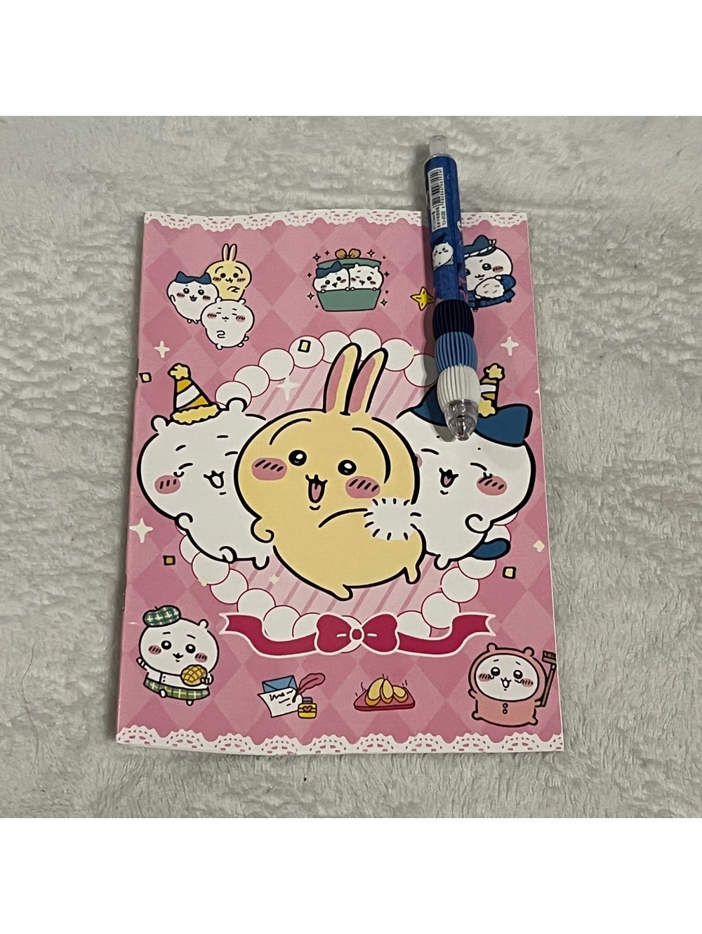 Pink Bunny Character Notebook and Pen Set